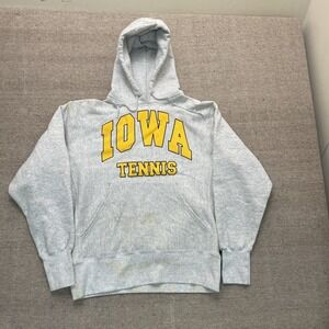 Vitnage Iowa Tennis Hoodie mens Large Gray 1990s